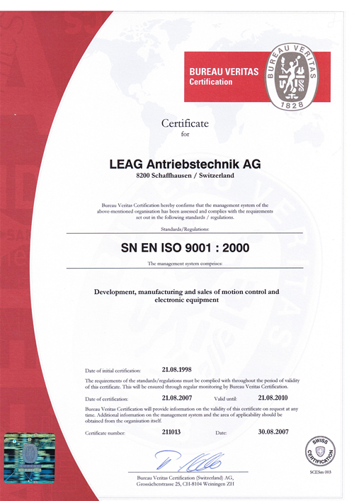 Iso Zertifikat